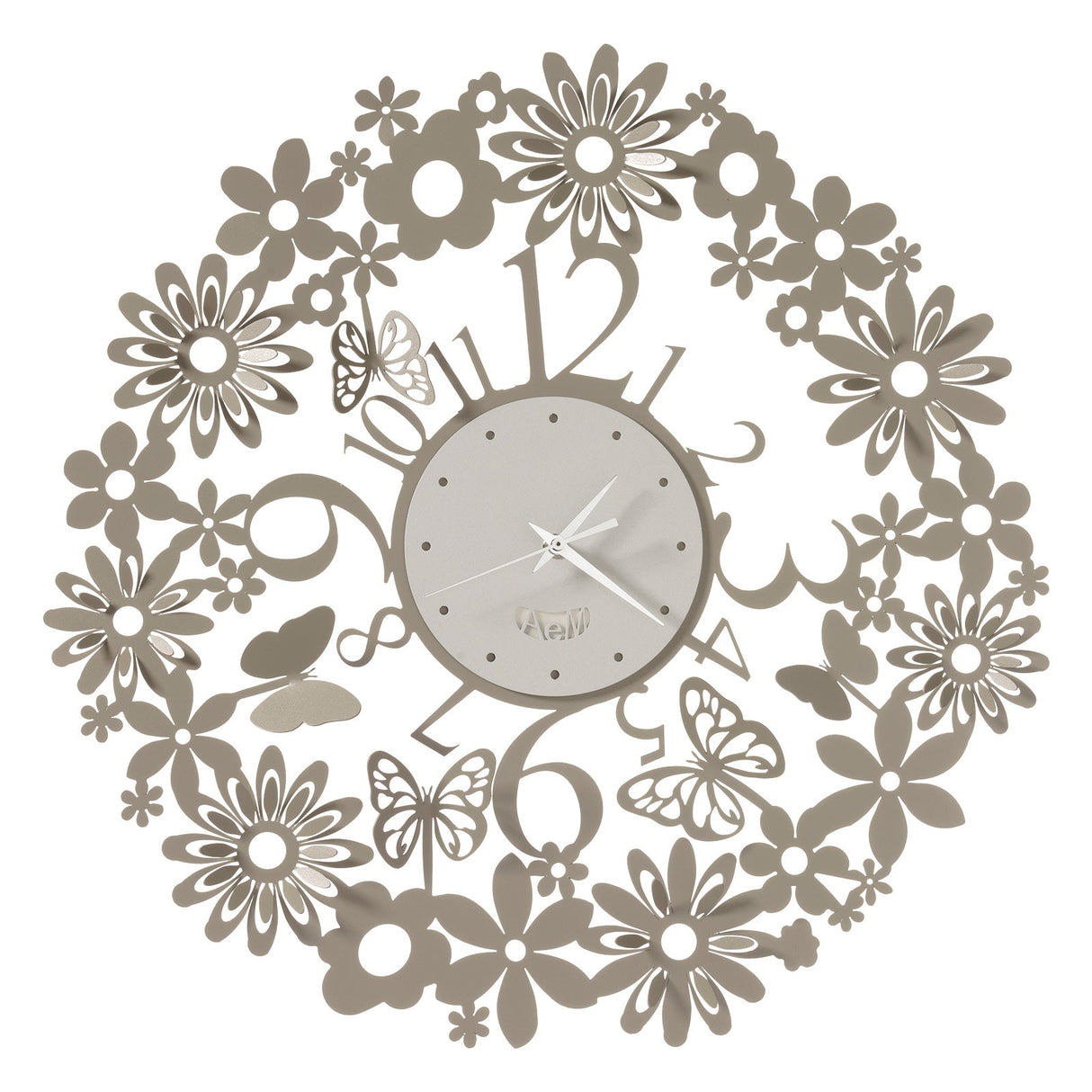 ARTI & MESTIERI Orologio da Parete di Design Margherite Sabbia E Bianco Marmo