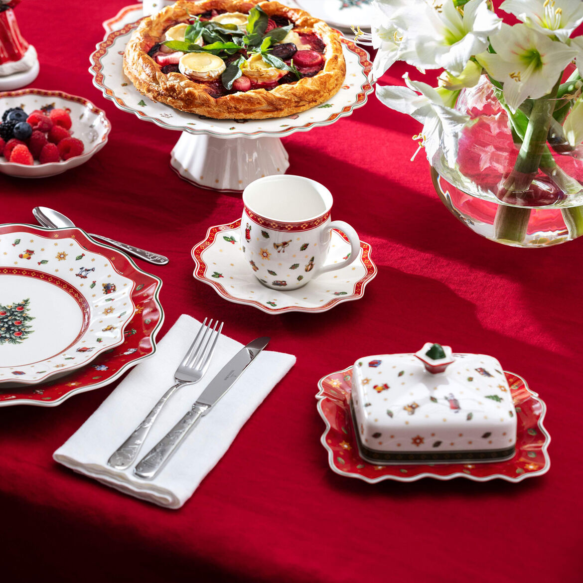 VILLEROY & BOCH Toy's Delight Burriera 12,5x15,5x6cm Porcellana Tavola di Natale