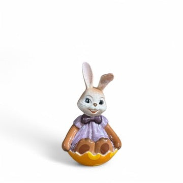 Coniglietto pasquale Goebel in ceramica decorata altezza 7 cm