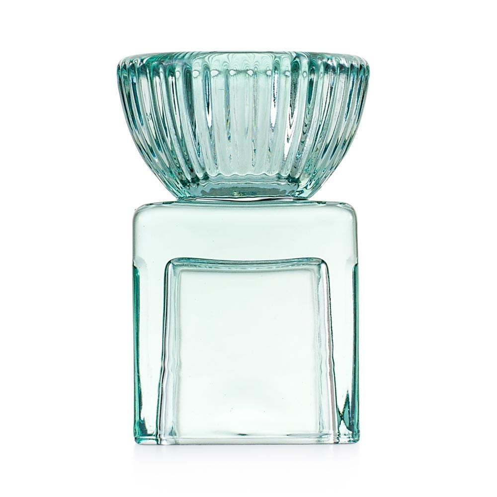 Candeliere Marrakech Emò Italia in vetro verde 5x7,5 cm