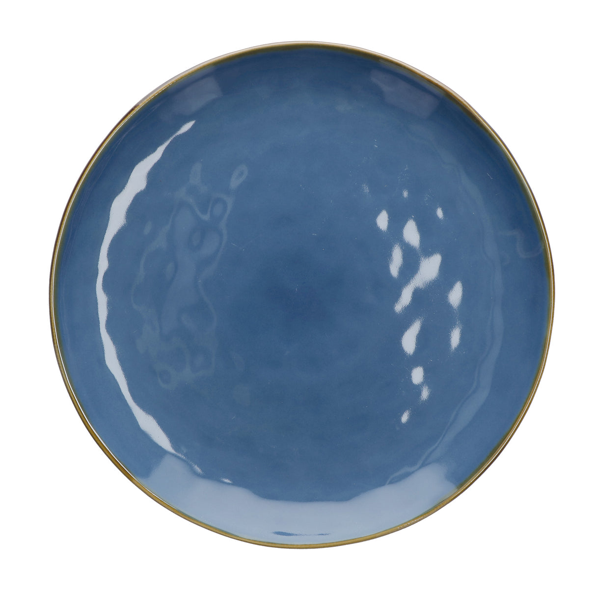 Vassoio Concerto Rose & Tulipani in stoneware blu avio 32 cm