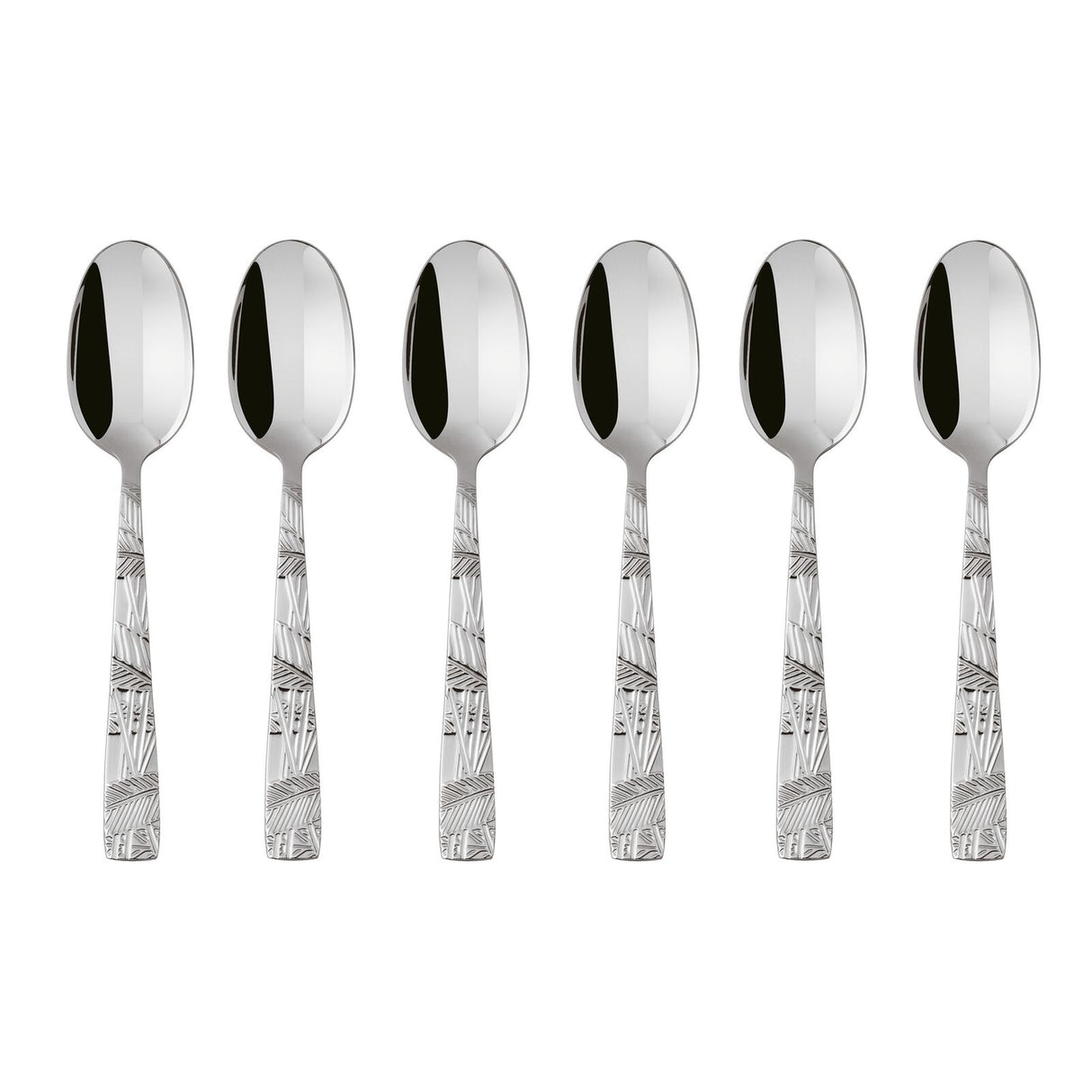 Set 6 cucchiaini da caffè Sambonet Jungle in acciaio inox decorato