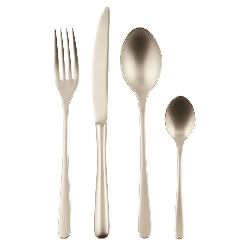 Set posate Sambonet acciaio inox finitura Champagne Antique 24 pezzi