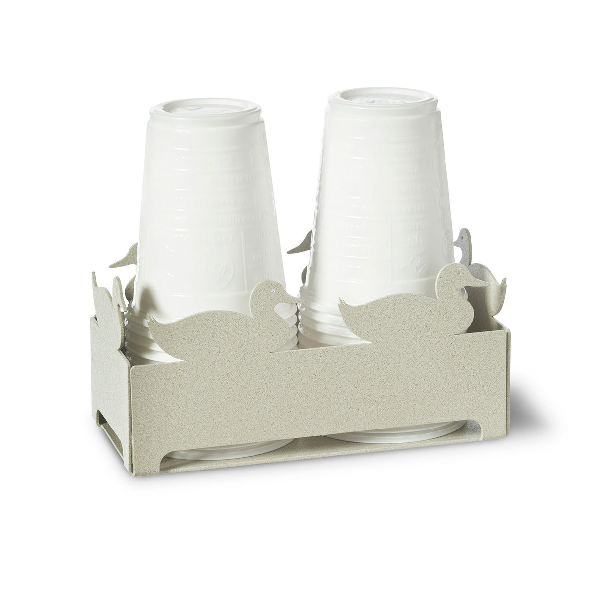 Portabicchieri Duck Arti & Mestieri in ferro colore avorio 7,5x16 cm