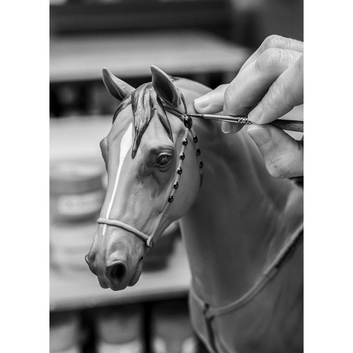 Lladró Scultura Cavallo Karabakh Serie Limitata 49x53cm Porcellana
