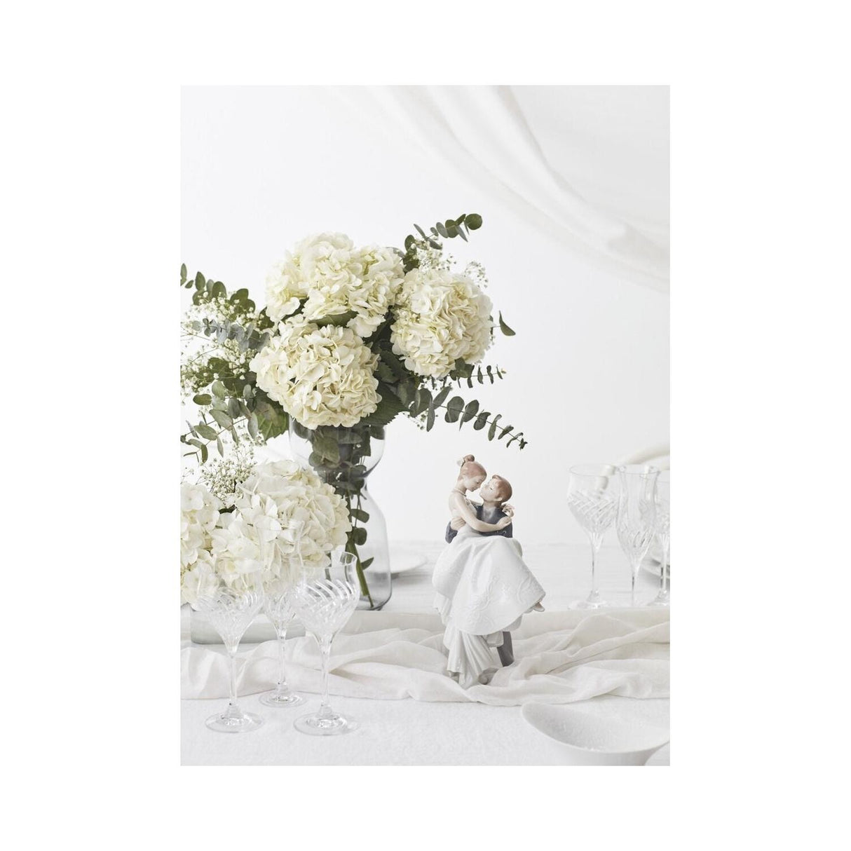 LLADRO' Figurina Coppia Il Giorno Più Felice 27x17cm Porcellana
