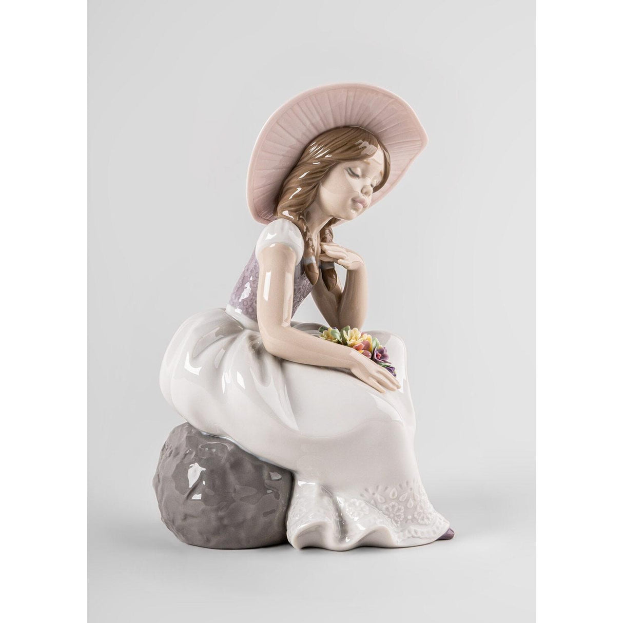 LLADRO' Scultura Bimba E' Arrivata la Primavera 23x11cm Porcellana