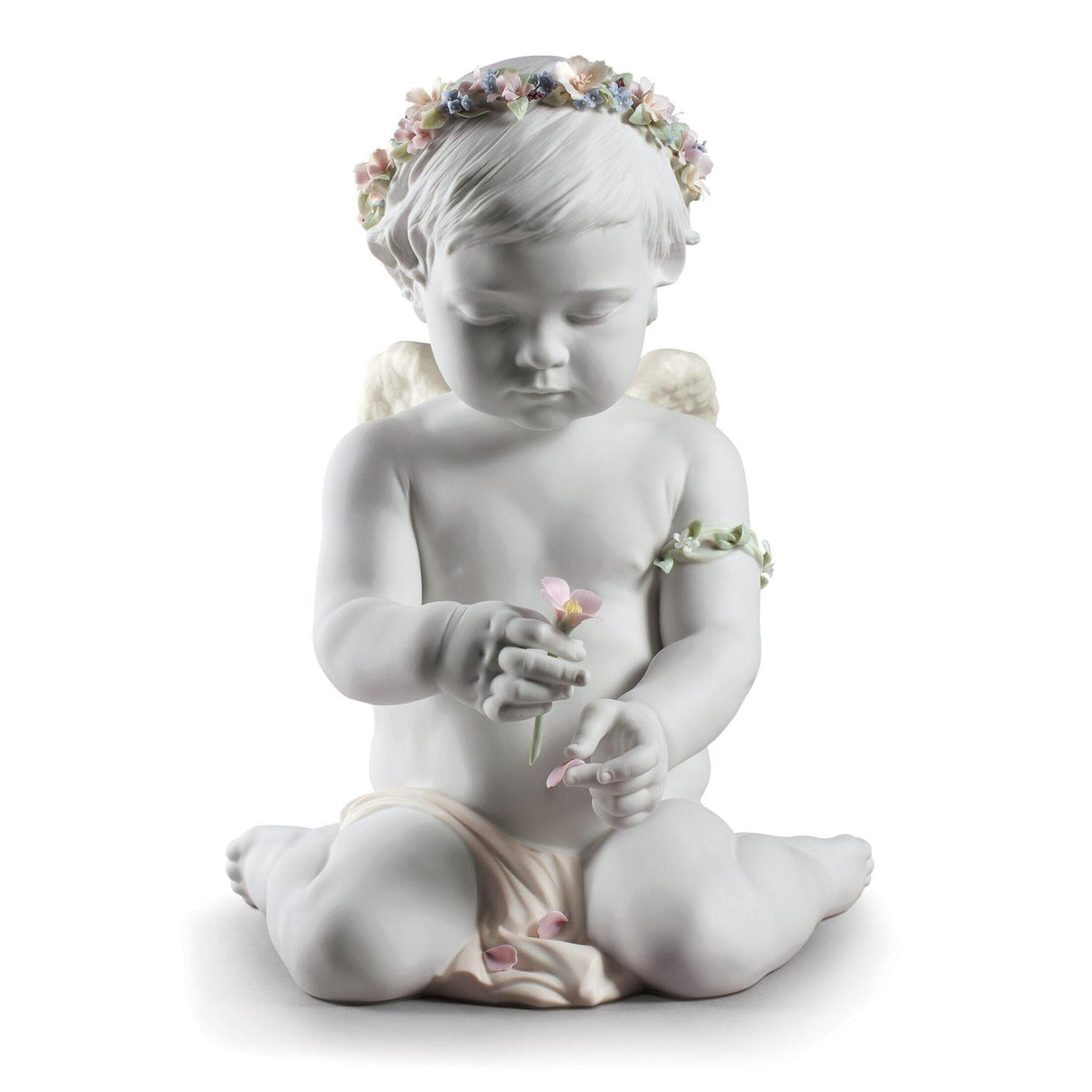 LLADRO' Figurina Angelo Cherubino Dell'Amore Edizione Limitata 36x28cm Porcellana