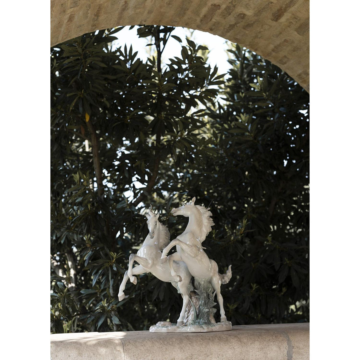 LLADRO' Scultura Cavalli Liberi Come Il Vento Edizione Limitata 53x47cm Porcellana