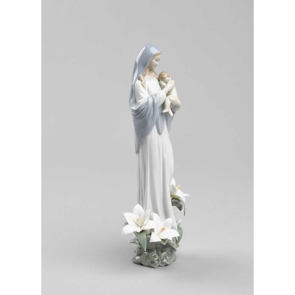 LLADRO' Figurina Madonna Dei Fiori 33x14cm Porcellana