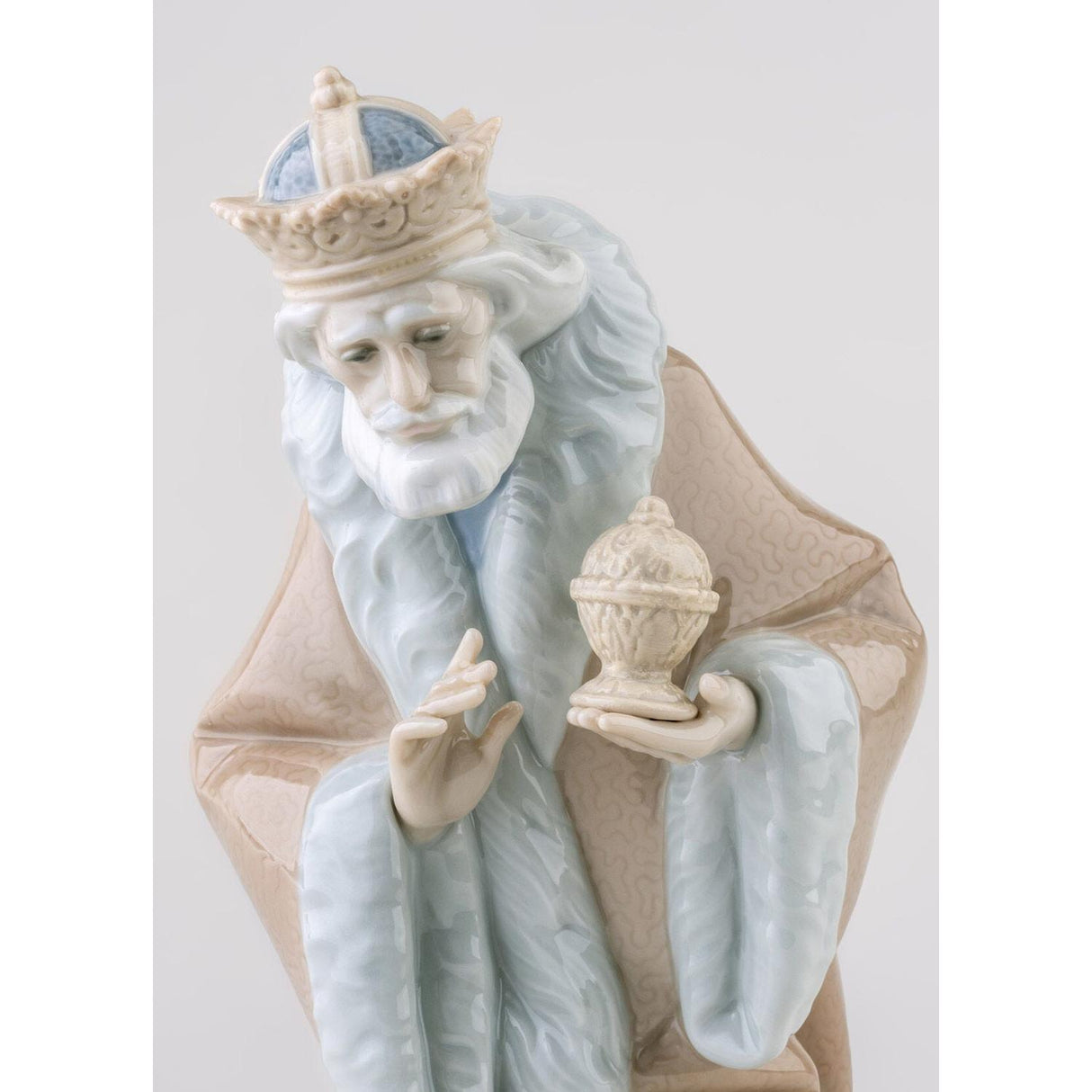 LLADRO' Figurina Natività Re Melchiorre II 24x16cm Porcellana