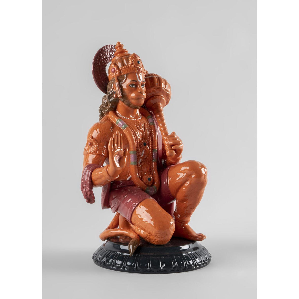 LLADRO' Figurina Hanuman Arancione 27x15cm Porcellana