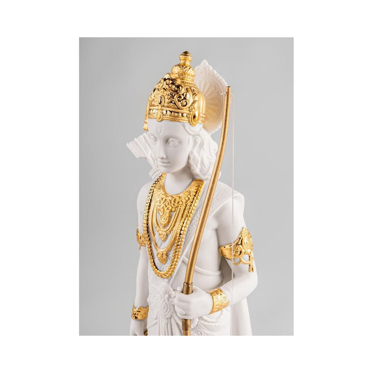 LLADRO' Scultura Lakshman Lustro Oro 30x10cm Porcellana