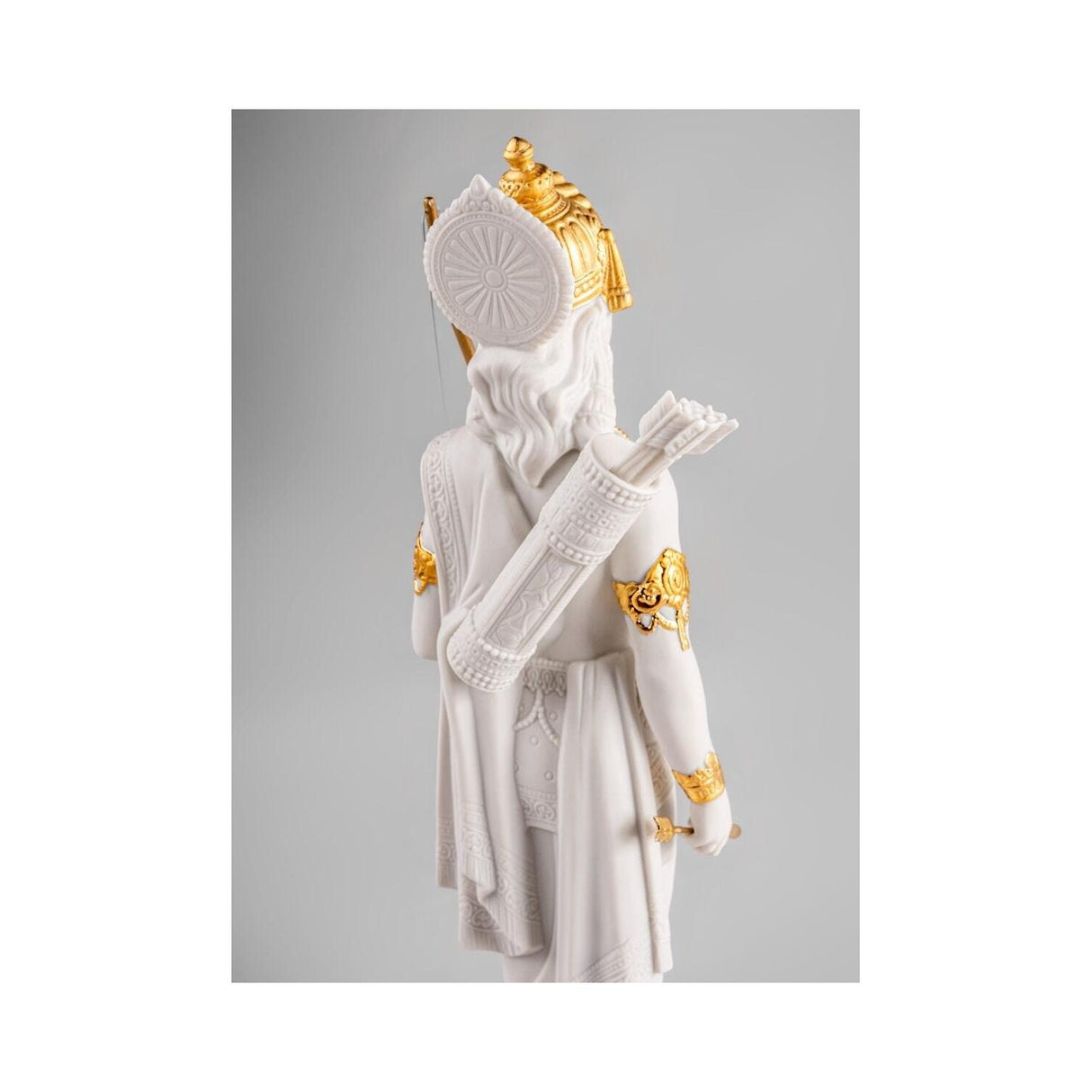LLADRO' Scultura Lakshman Lustro Oro 30x10cm Porcellana