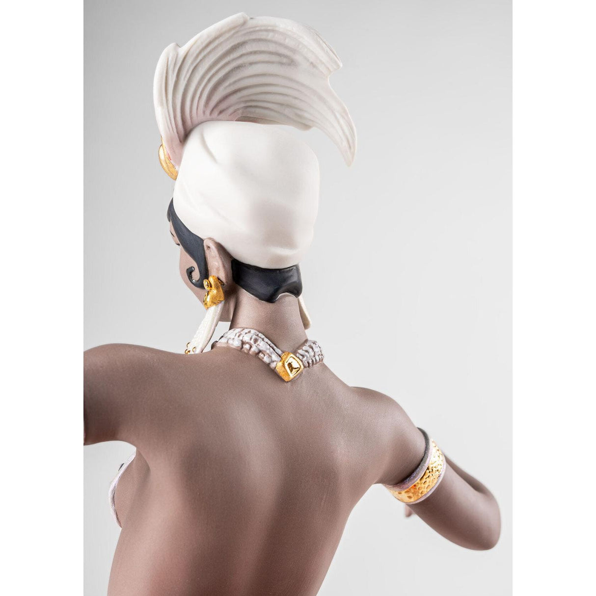 LLADRO' Scultura Dea D'Ebano 52x36cm Porcellana