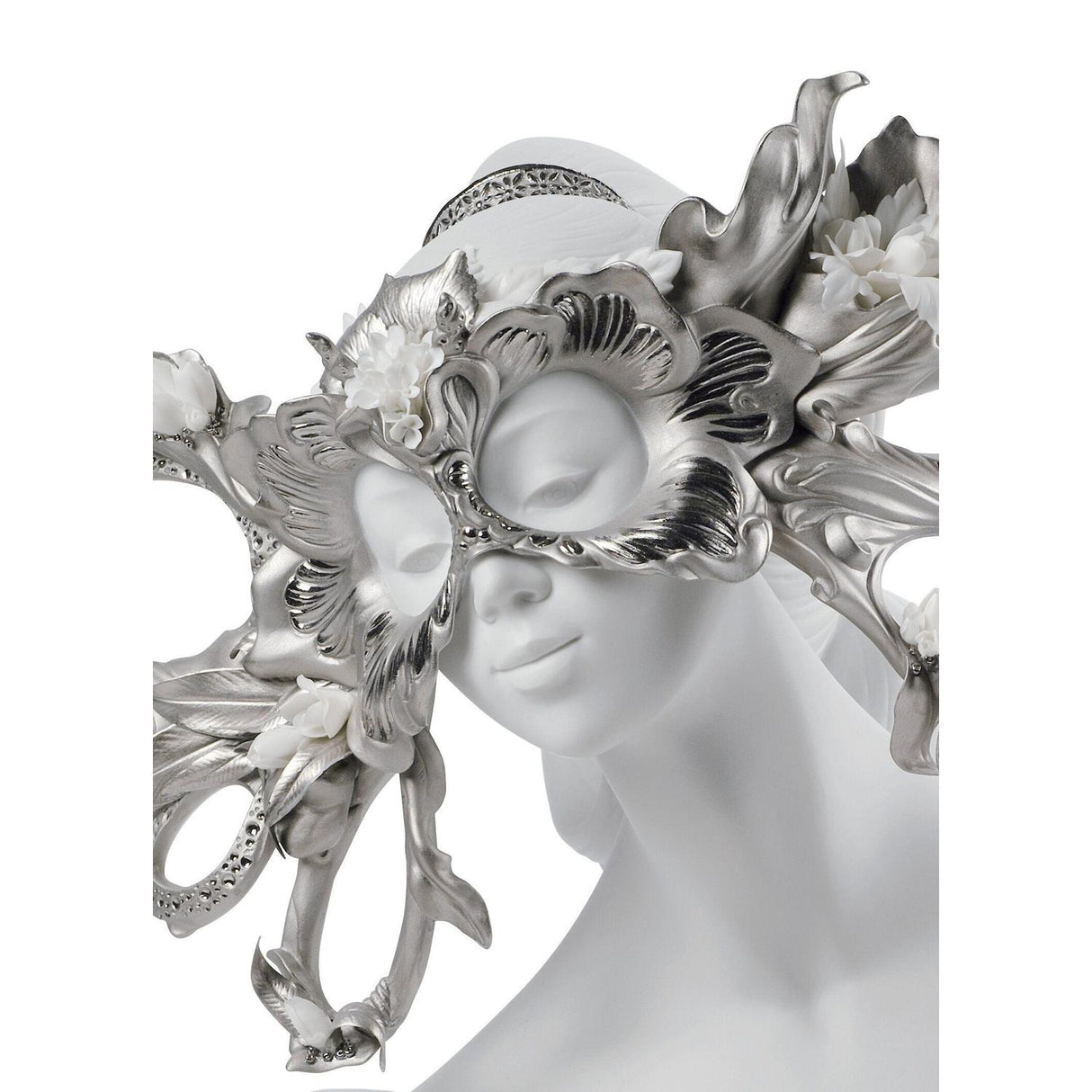 LLADRO' Scultura Fantasia di Carnevale Edizione Limitata Lustro Argento 45x43cm Porcellana