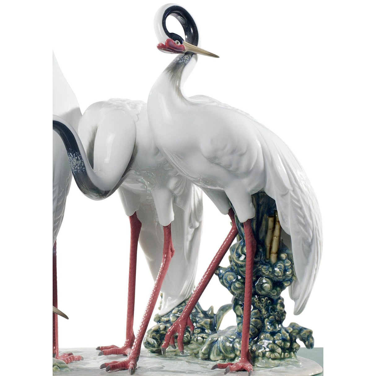 LLADRO' Scultura Gruppo di Gru Edizione Limitata 45x22cm Porcellana