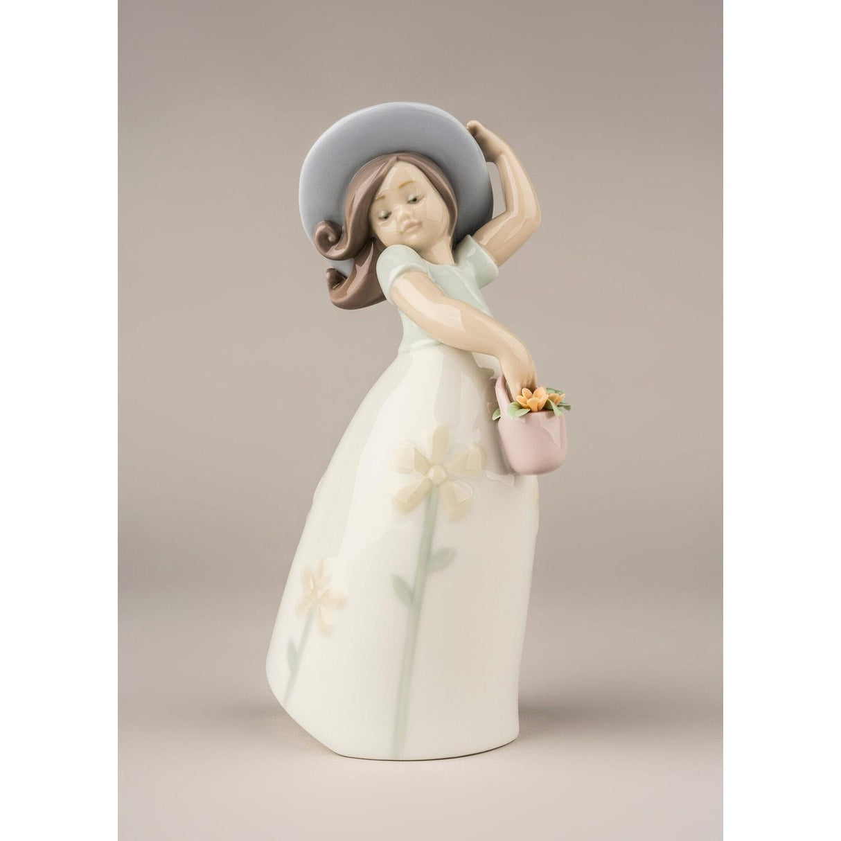 LLADRO' Figurina Bimba Piccola Margherita 18x10cm Porcellana