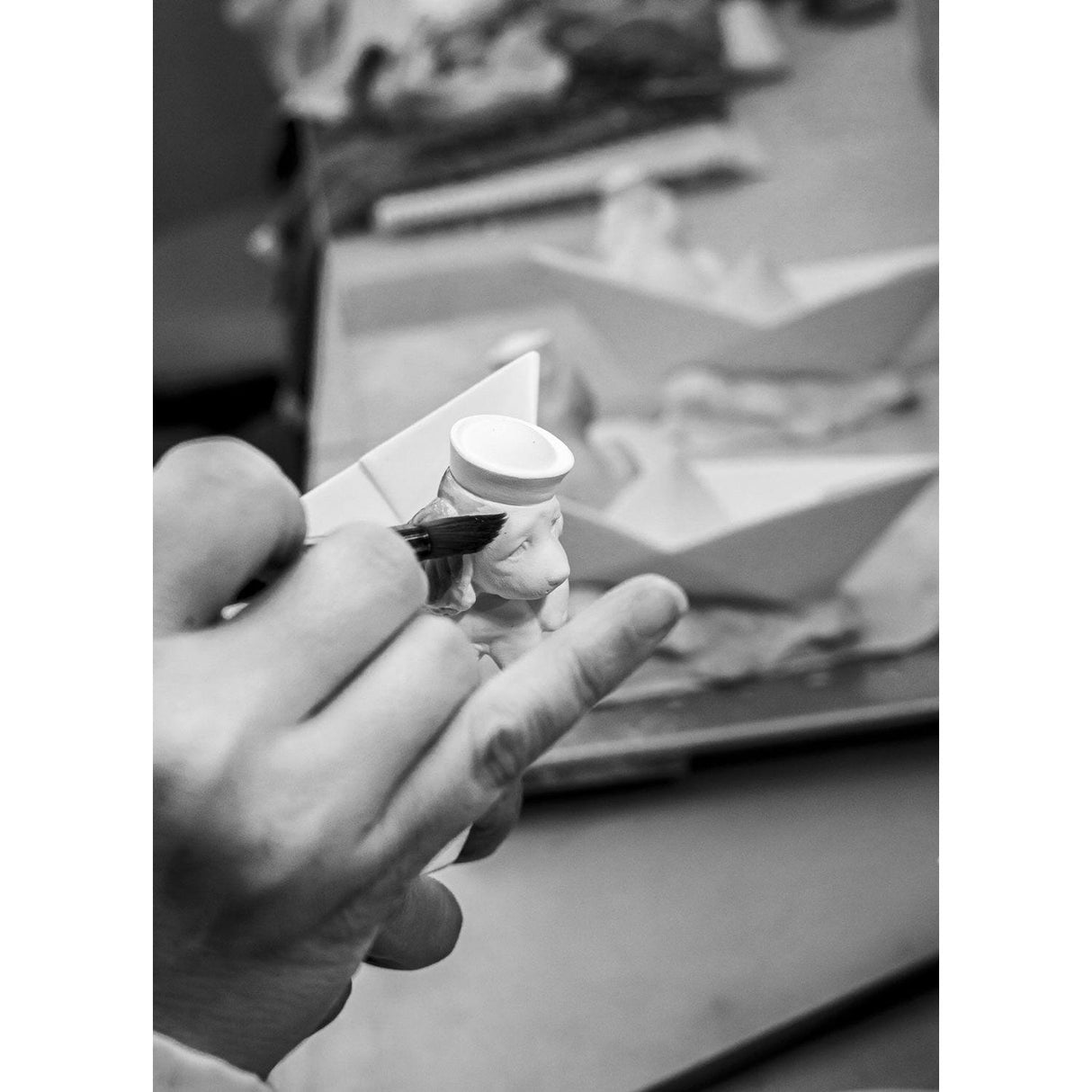 LLADRO' Figurina Cane la Barchetta di Carta 10x17cm Porcellana