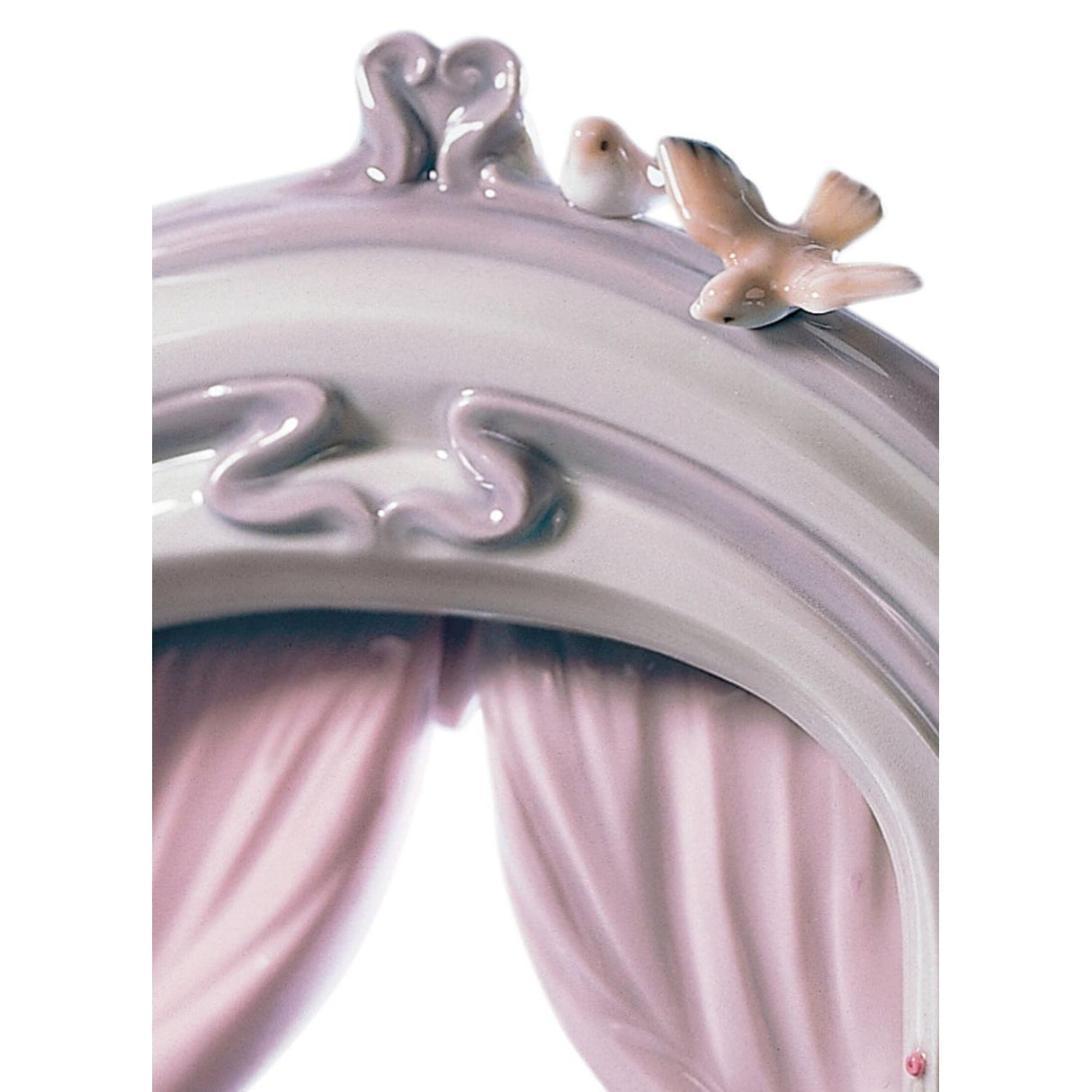 LLADRO' Figurina Cani Finestra Fiorita 21x18cm Porcellana
