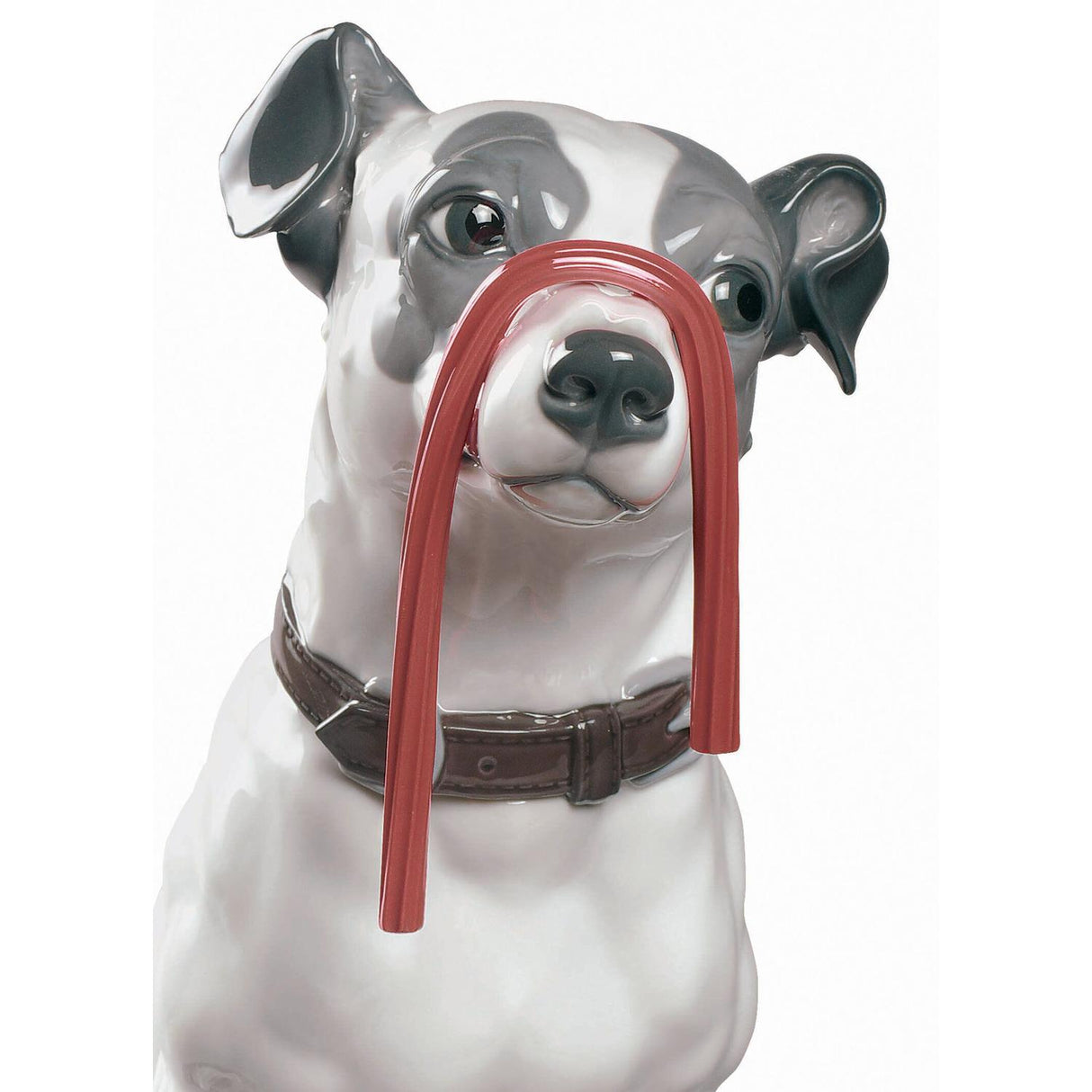 LLADRO' Figurina Cane Jack Russell con Liquirizia 34x27cm Porcellana