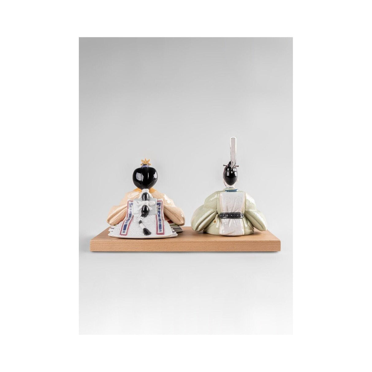 LLADRO' Scultura Hina Dolls Verde Giallo Serie Limitata 25x41cm Porcellana
