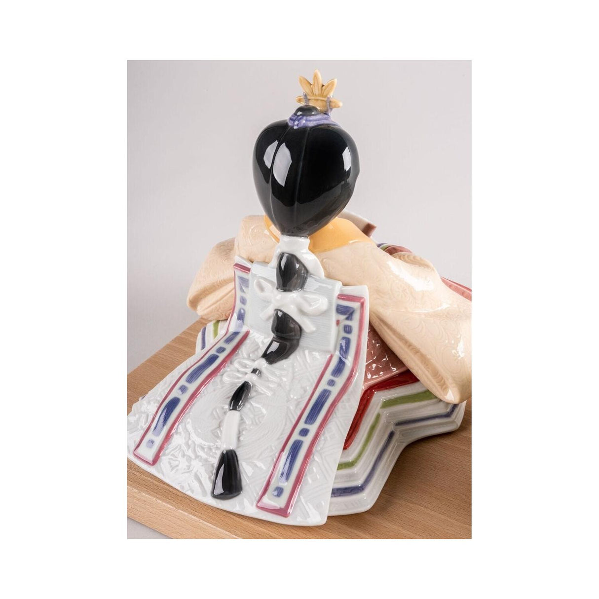 LLADRO' Scultura Hina Dolls Verde Giallo Serie Limitata 25x41cm Porcellana