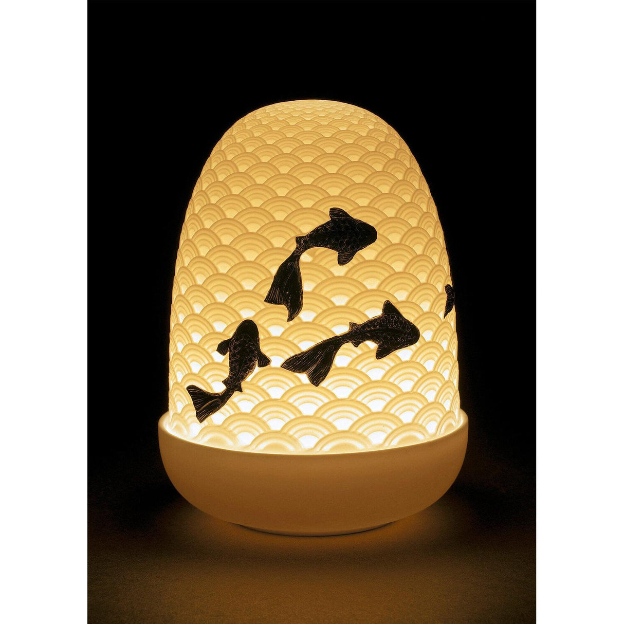 LLADRO' Lampada da Tavolo Koi Dome 15x11cm Porcellana