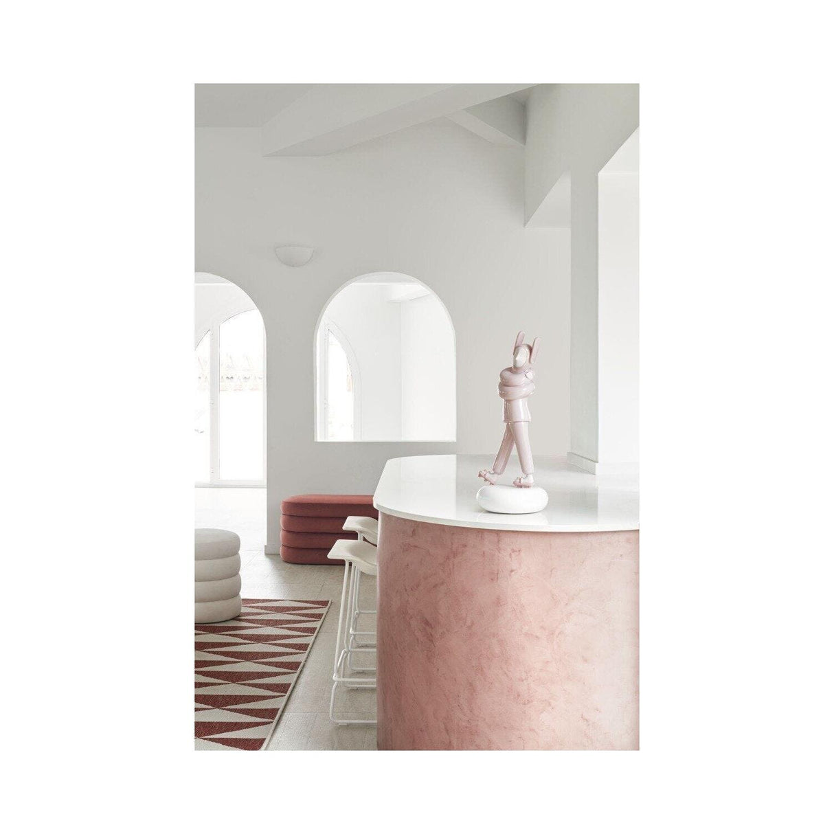 LLADRO' Scultura Embraced Pink 57x25cm Porcellana