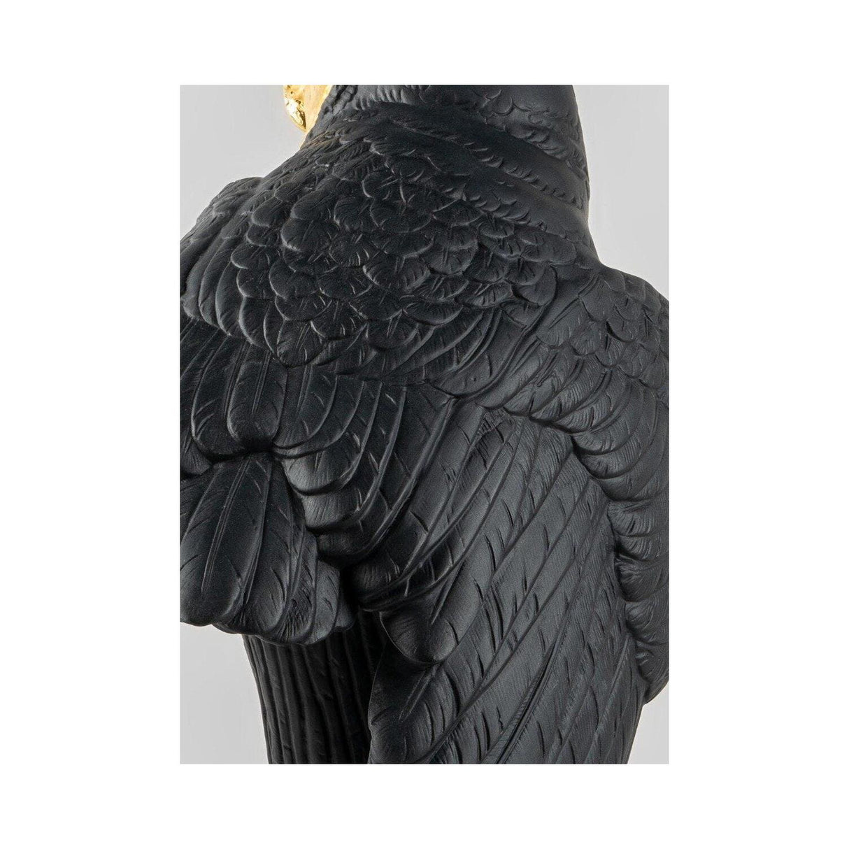 LLADRO' Scultura Gufo Nero Oro Serie Limitata 41x25cm Porcellana