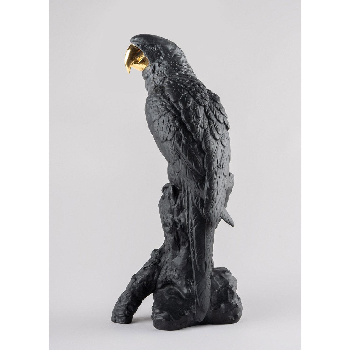 Lladró Scultura Ara Nero e Oro Serie Limitata 45x22cm Porcellana