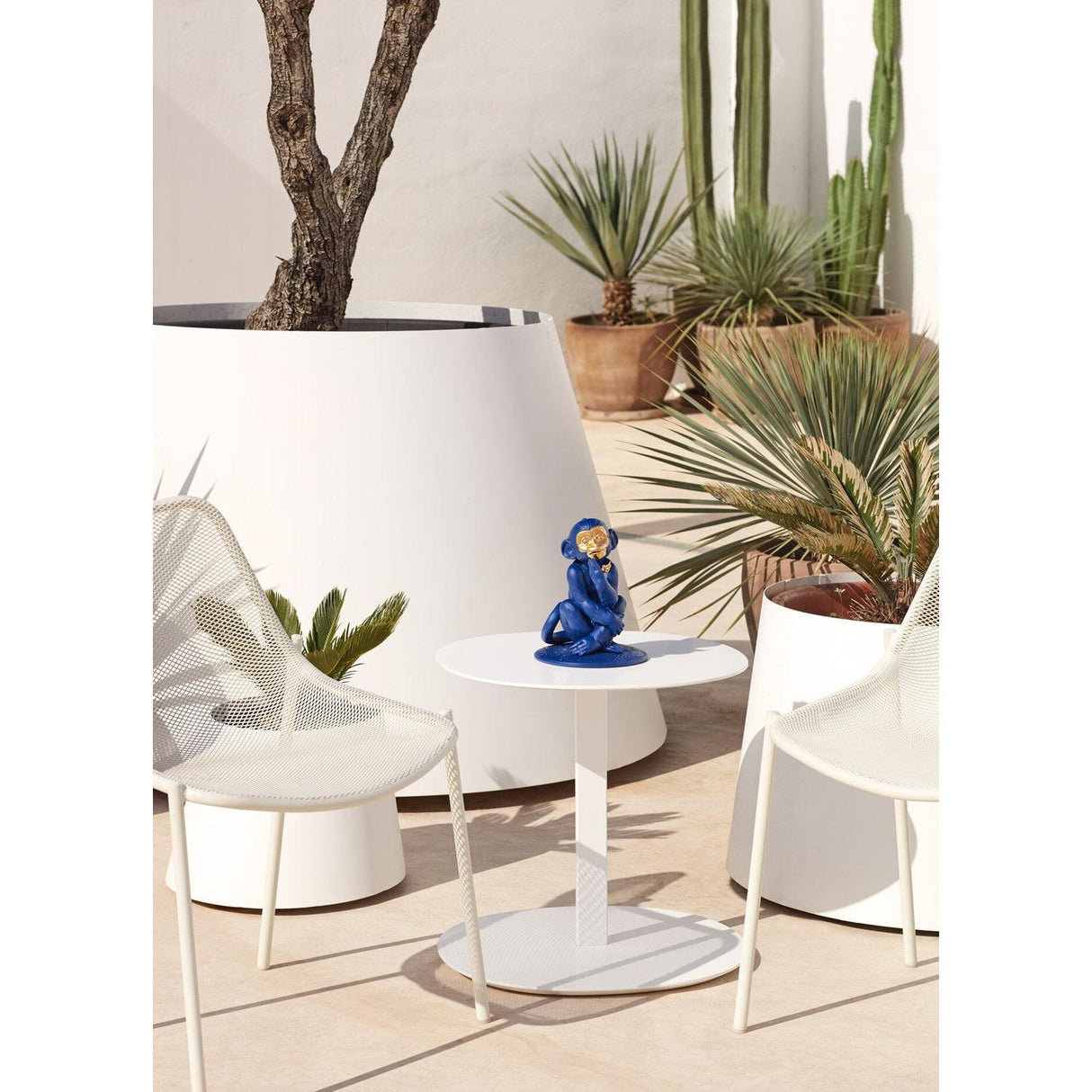LLADRO' Scultura Piccola Scimmia Blu Oro Serie Limitata 23x17cm Porcellana