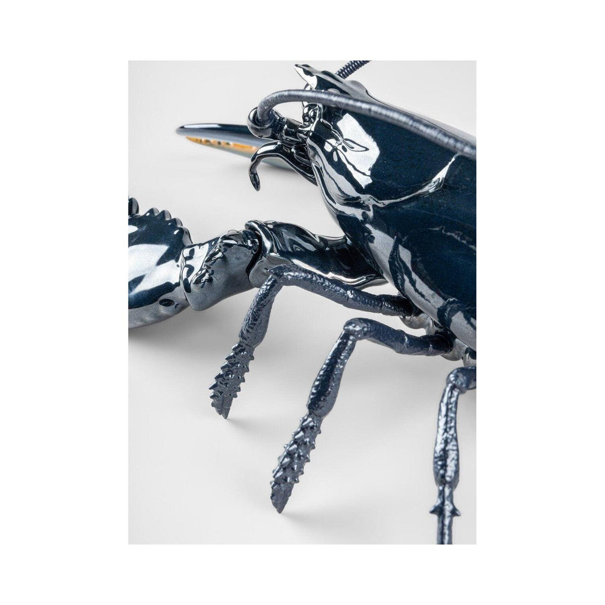 LLADRO' Scultura Aragosta Blu 13x45cm Porcellana
