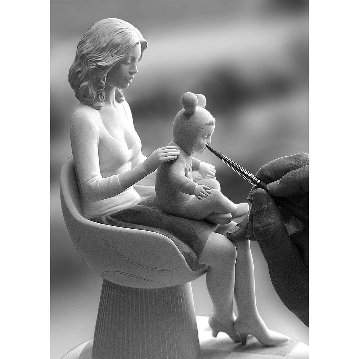 LLADRO' Scultura The Family Portrait By Jaime Hayon 35x34cm Porcellana