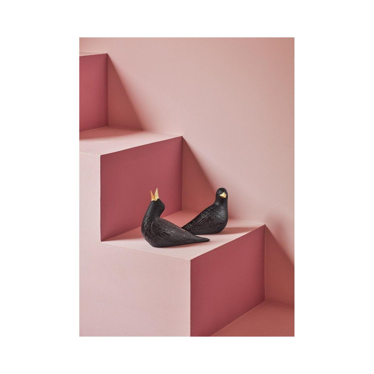 LLADRO' Figurina Storno I Nero 17x19cm Porcellana