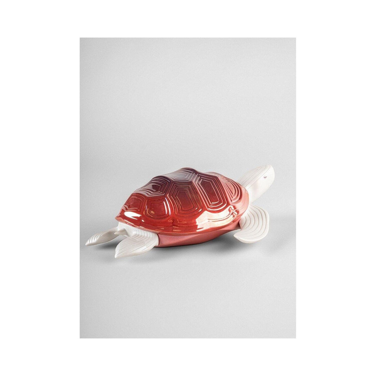 LLADRO' Scultura Piccola Tartaruga 9x27cm Porcellana