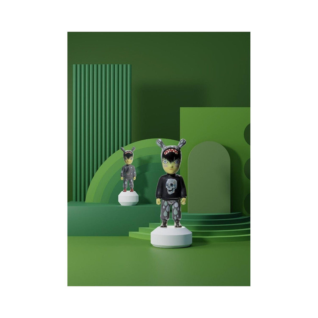 LLADRO' Scultura The Guest By Tim Biskup Modello Piccolo Serie Numerate 30x11cm Porcellana