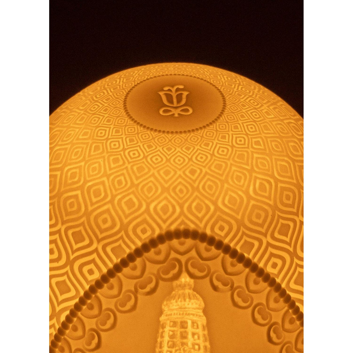LLADRO' Lampada da Tavolo Lord Balaji Dome 15x11cm Porcellana