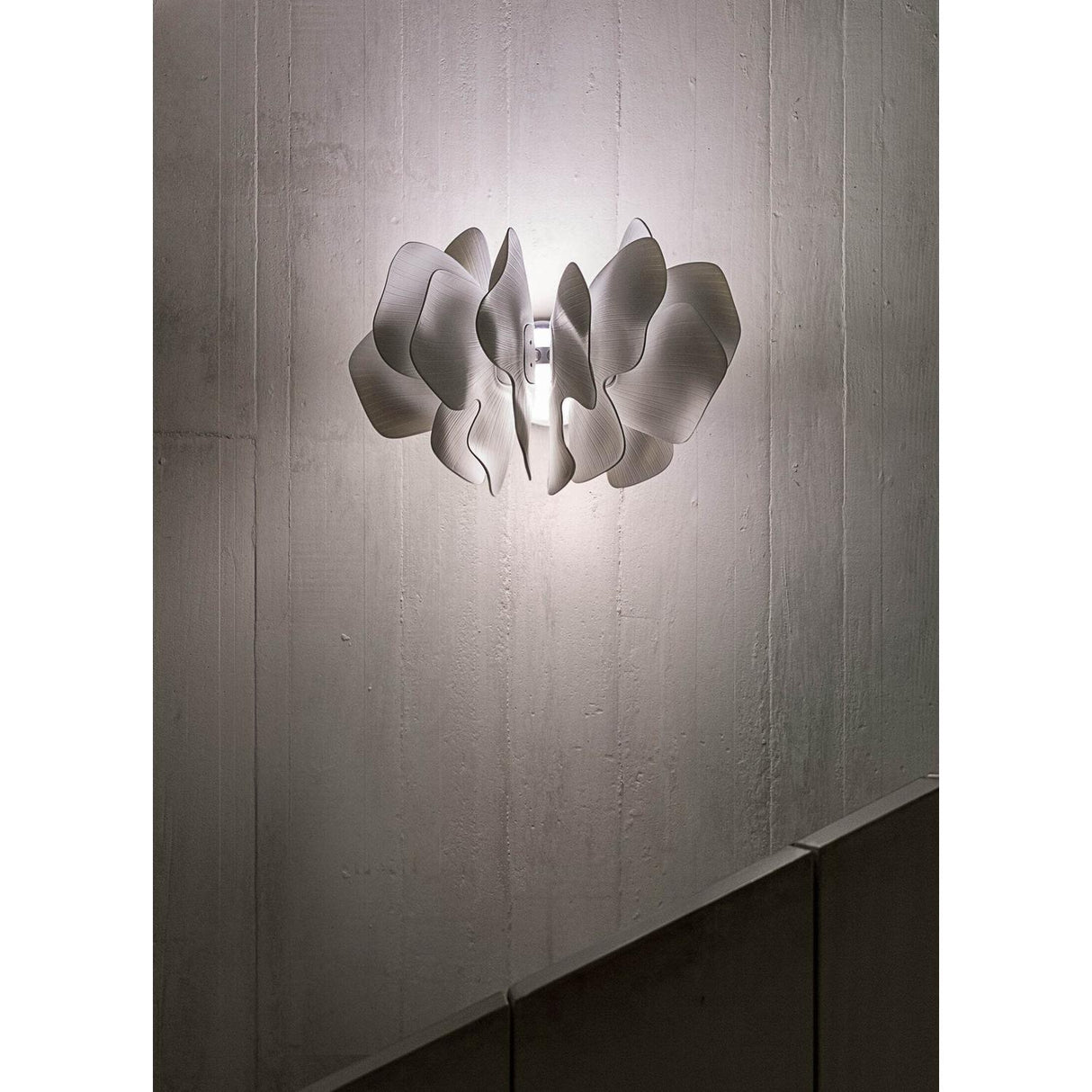 LLADRO' Nightbloom Applique Muro Bianco 29x47cm Porcellana