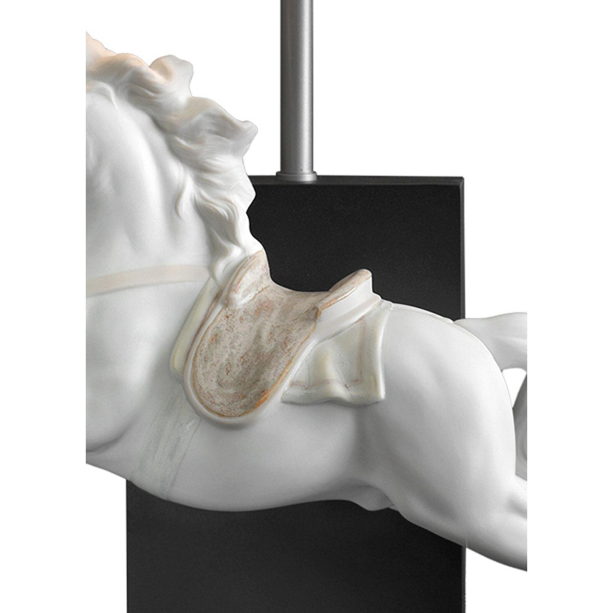 LLADRO' Lampada da Tavolo Cavallo in Pirouette 53x30cm Porcellana