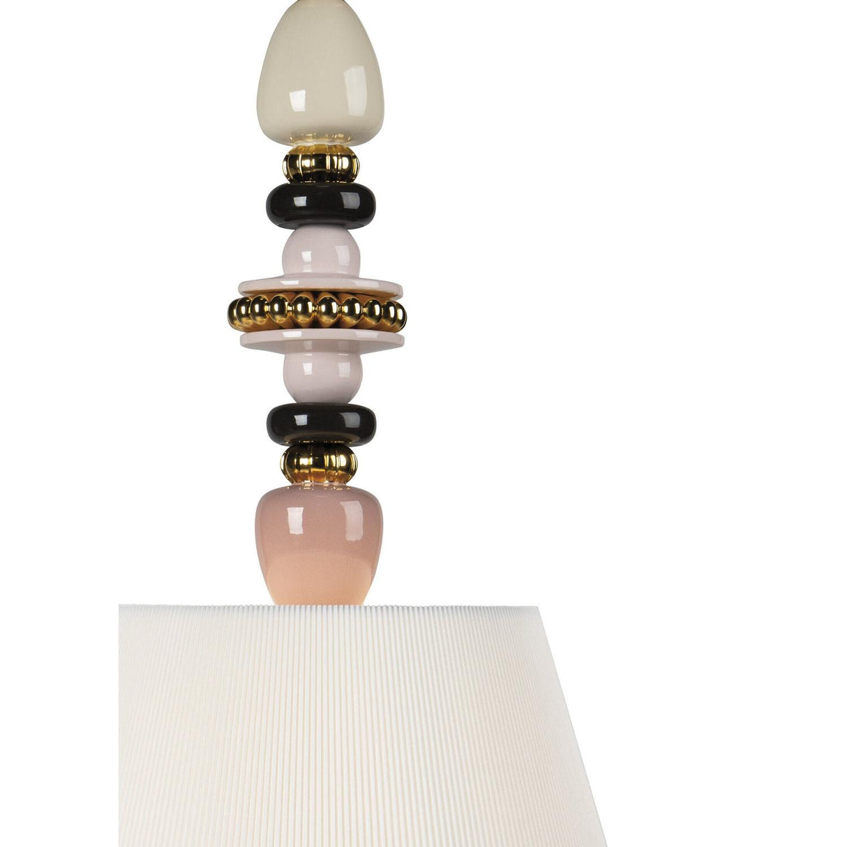 LLADRO' Lampadario Firefly Rosa e Oro 170x45cm Porcellana