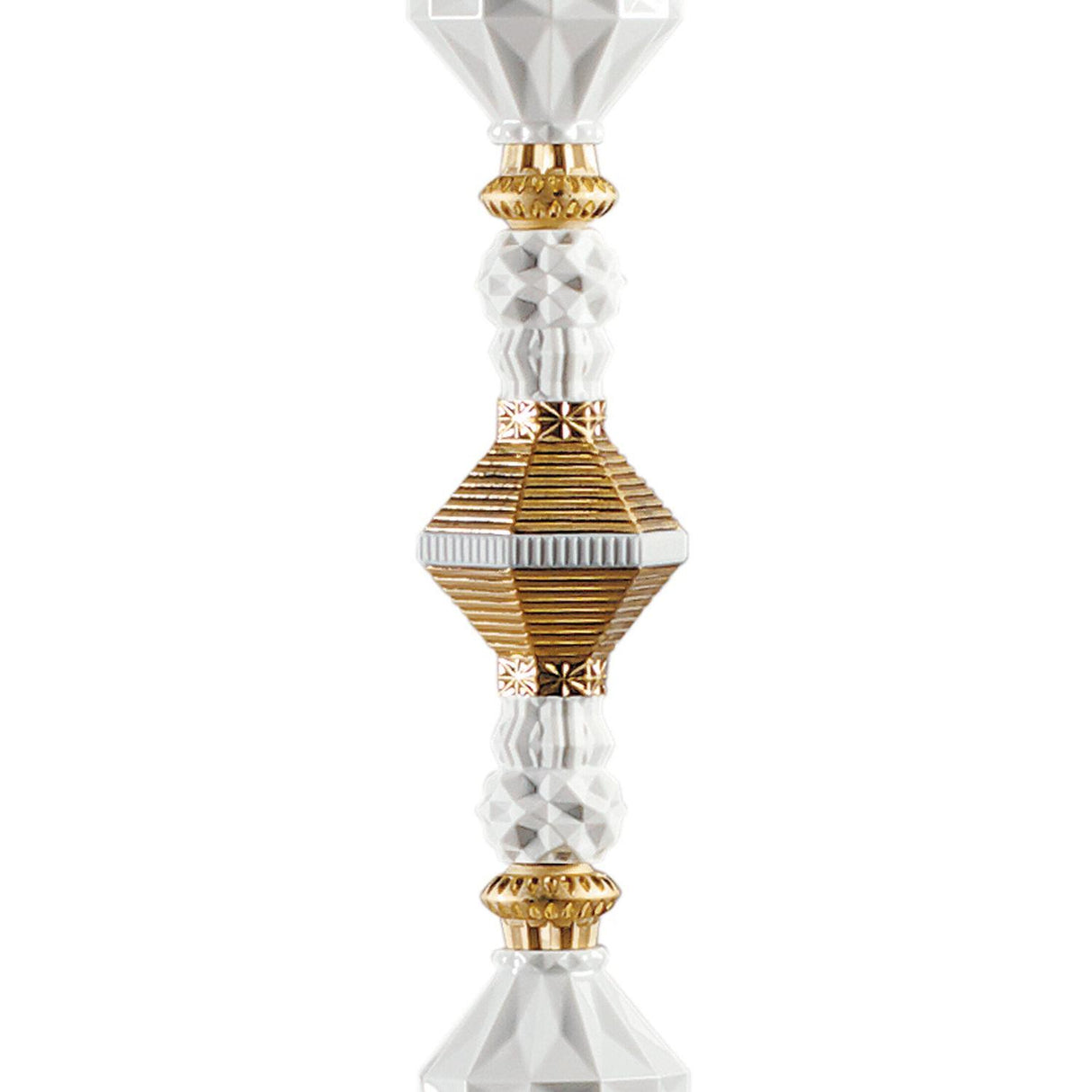 LLADRO' Lampada da Terra Belle De Nuit II Lustro Oro 181x32cm Porcellana