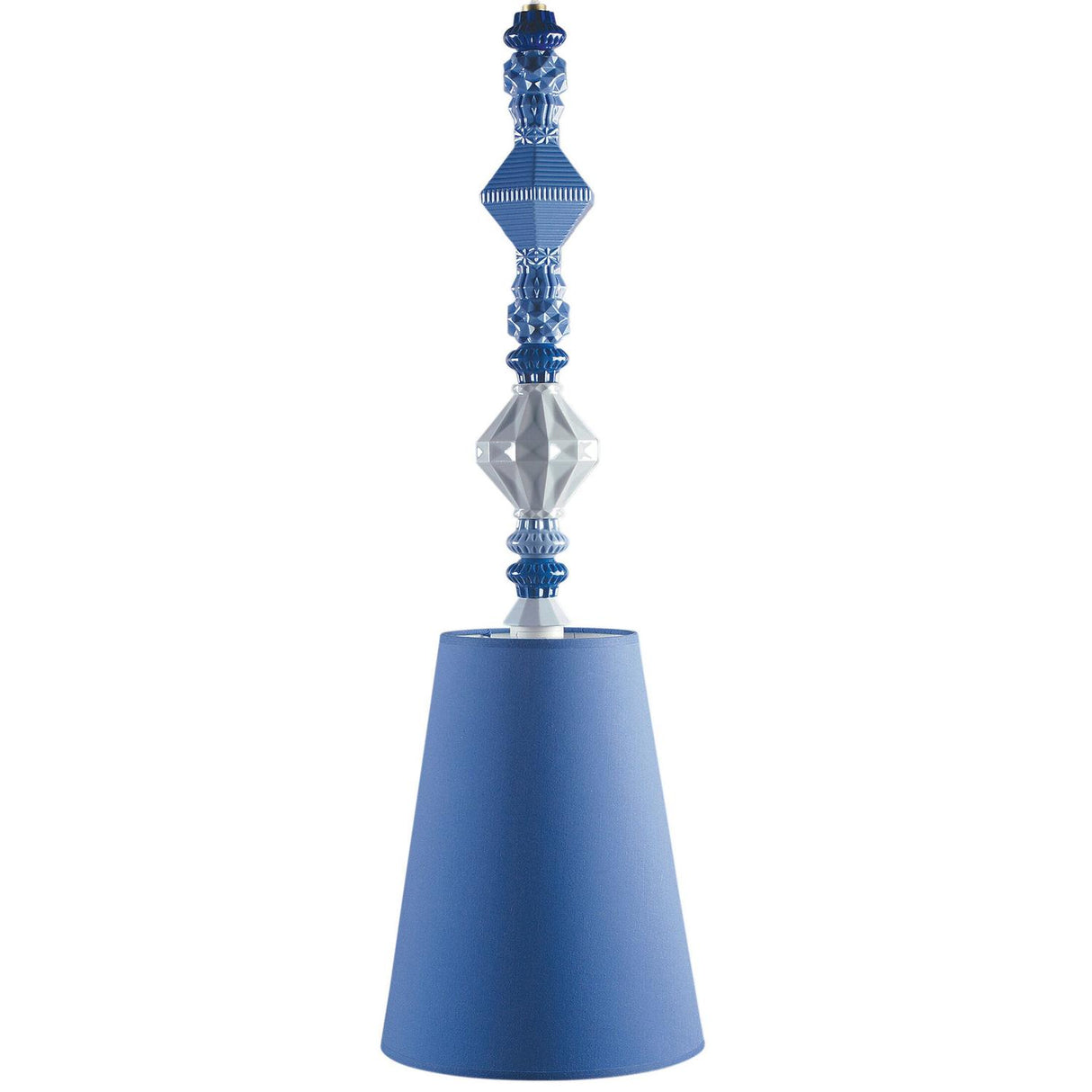 LLADRO' Lampadario Belle De Nuit II Azzurro 170x23cm Porcellana