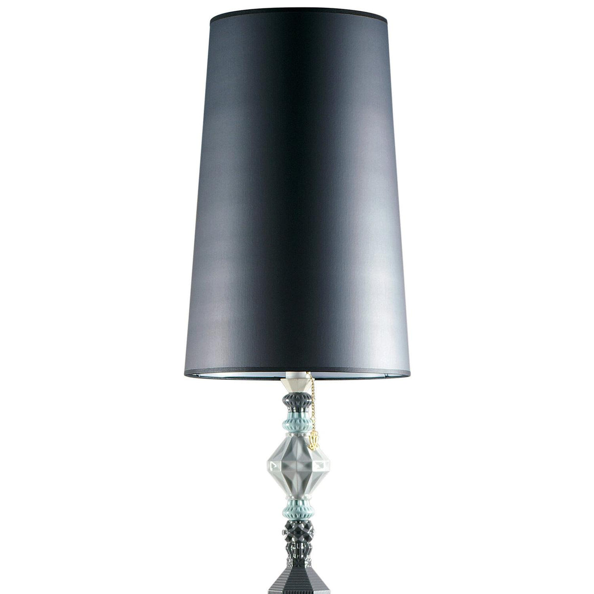 LLADRO' Lampada da Terra Belle De Nuit II Nero 181x32cm Porcellana
