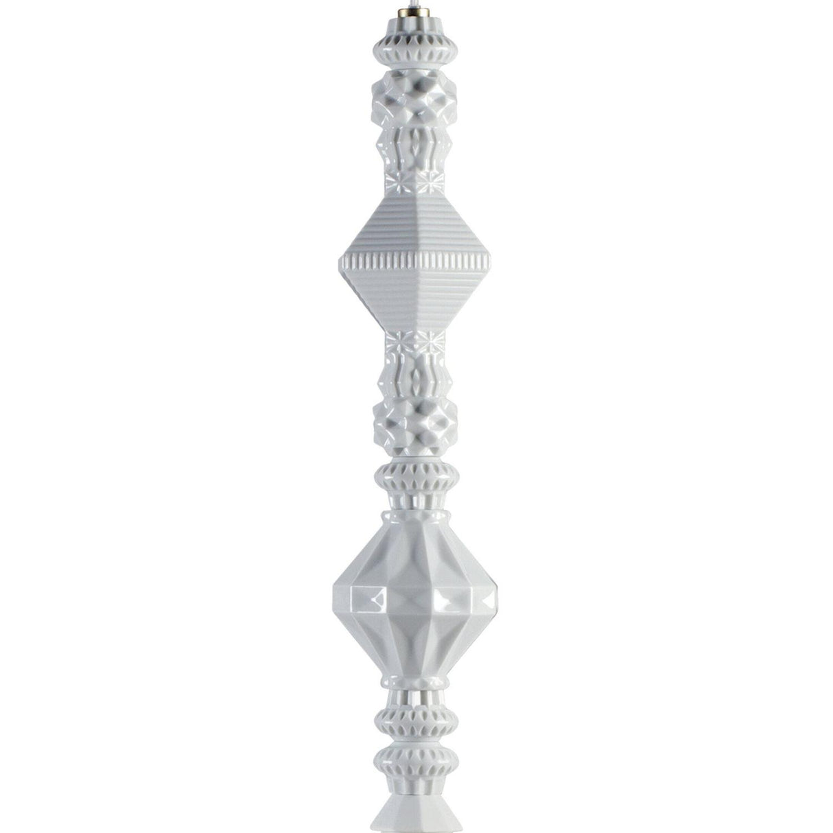 LLADRO' Lampadario Belle De Nuit II Bianco 170x23cm Porcellana
