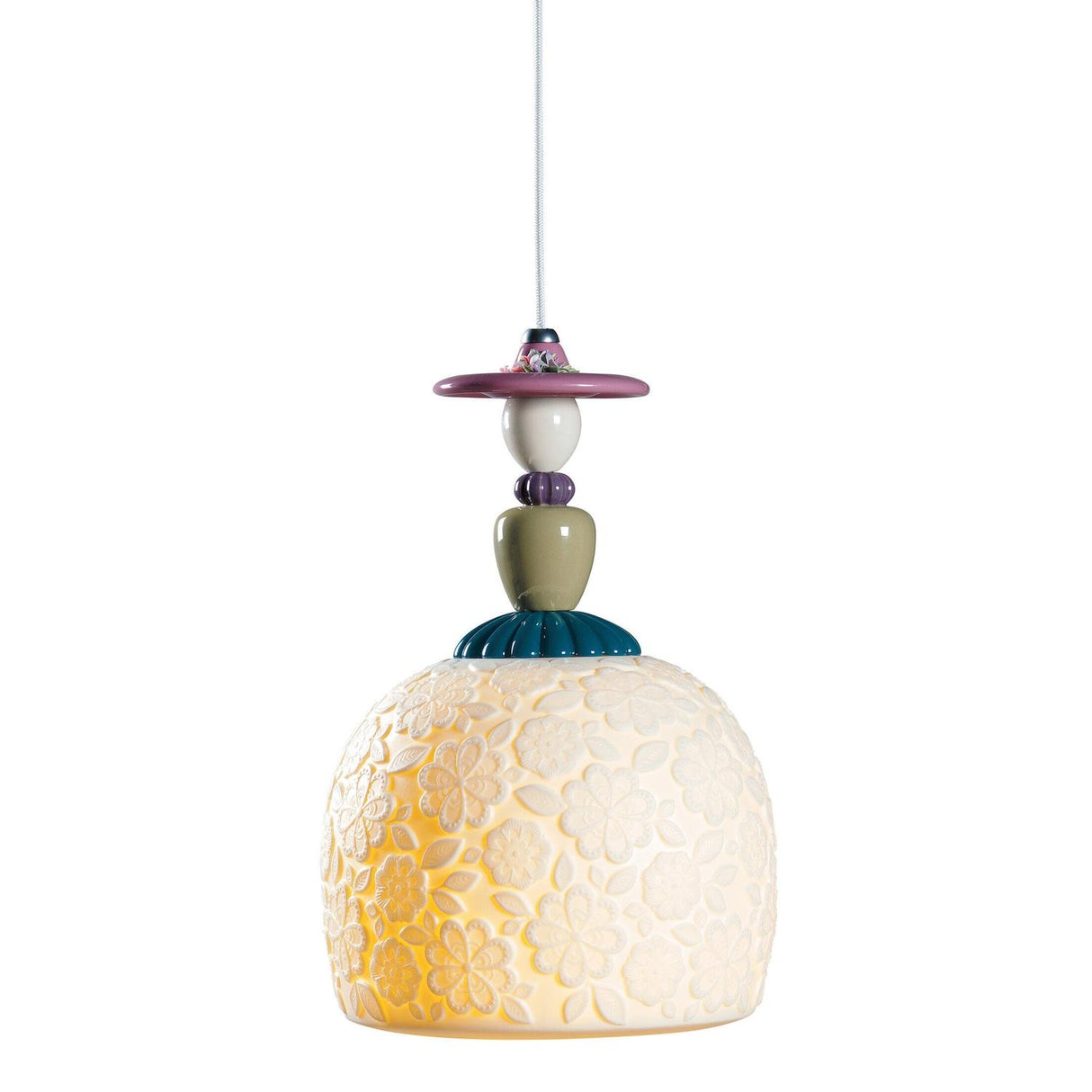 LLADRO' Lampadario Mademoiselle Annette 195x20cm Porcellana