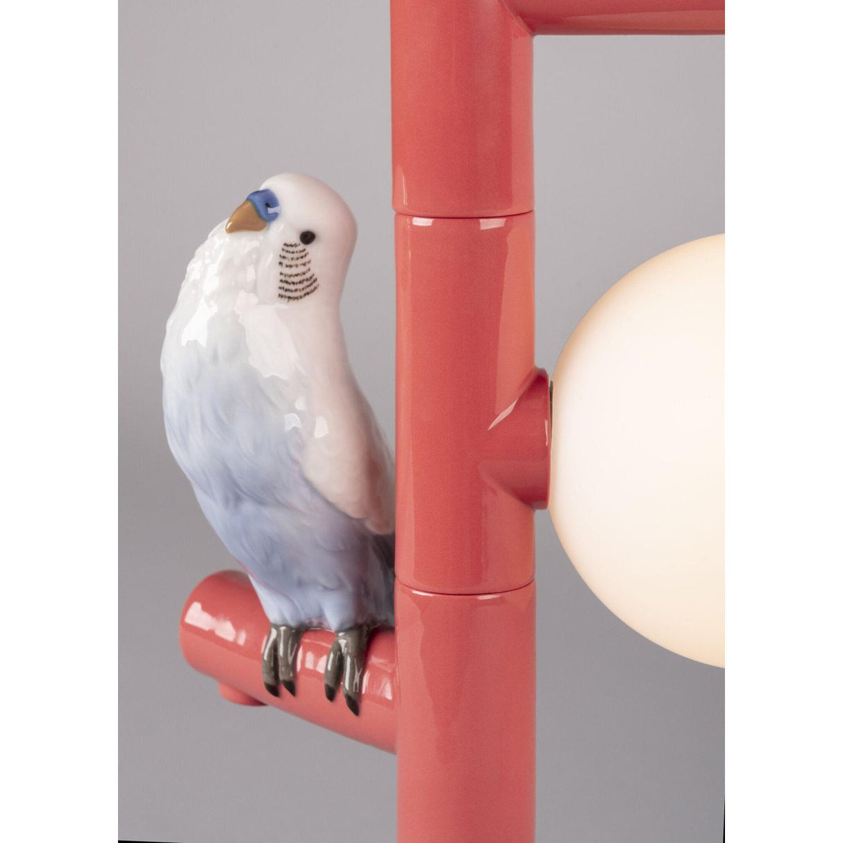 LLADRO' Lampada da Tavolo Parrot 45x20cm Porcellana