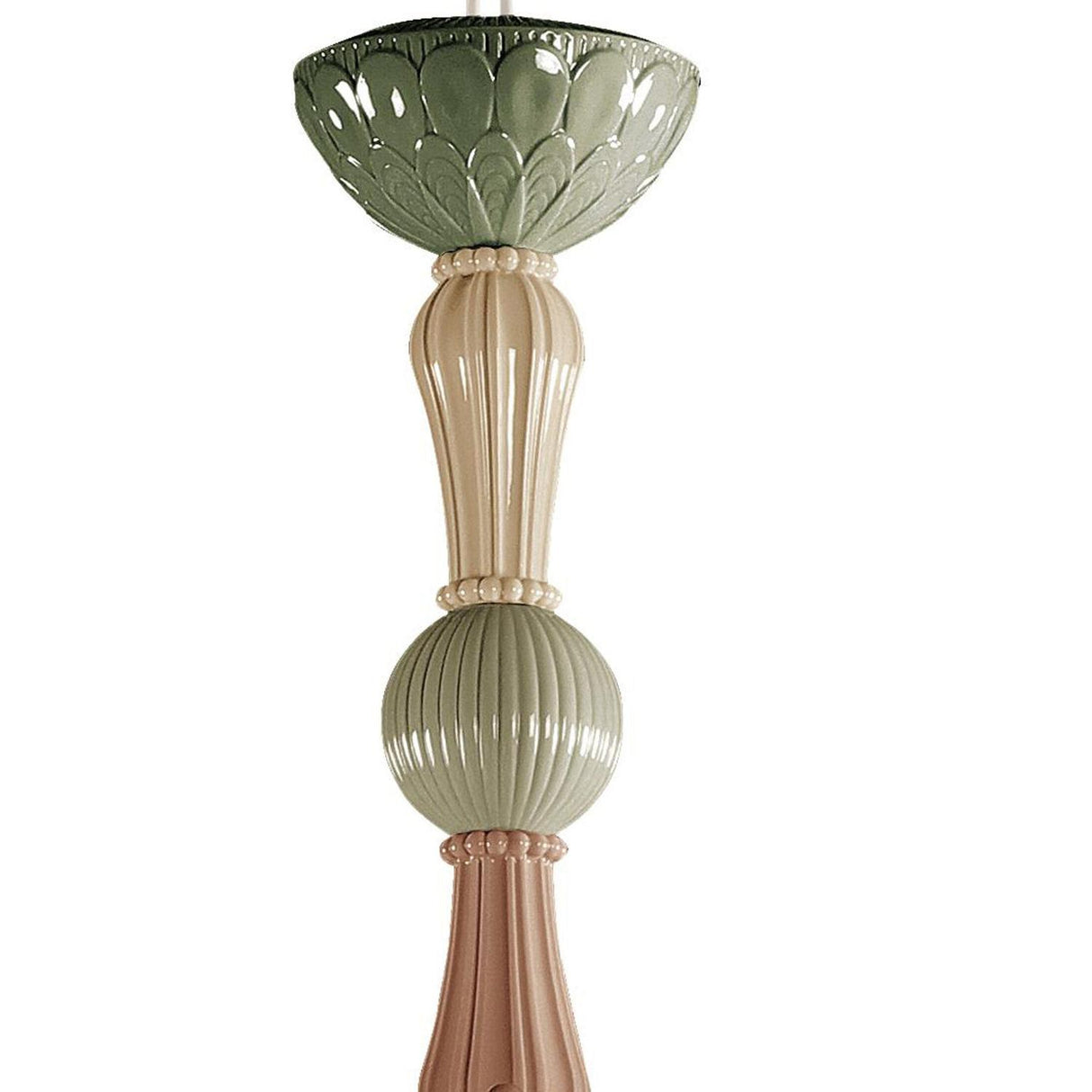 LLADRO' Chandelier Ivy And Seed 16 Luci Medio Spezie 133x115cm Porcellana