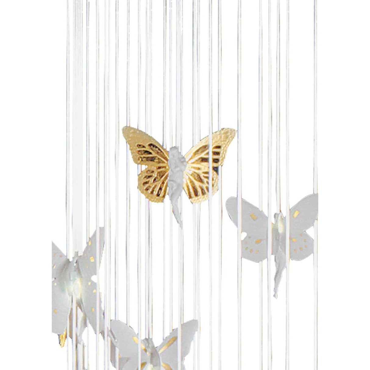 LLADRO' Chandelier Niagara 2 M Lustro Oro 285x200cm Porcellana