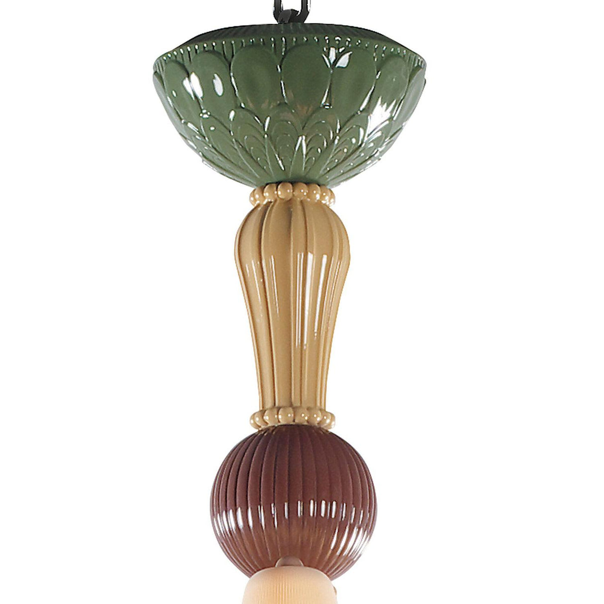 LLADRO' Chandelier Ivy e Seed 20 Luci Medio Spezie 138x115cm Porcellana